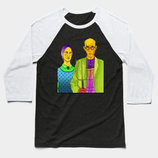 American Gothic - Groovy Style Baseball T-Shirt